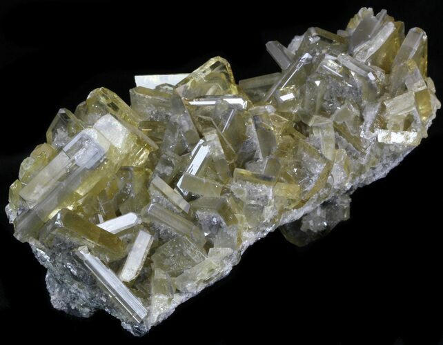Gemmy, Golden Barite Crystals - Meikle Mine, Nevada #33712